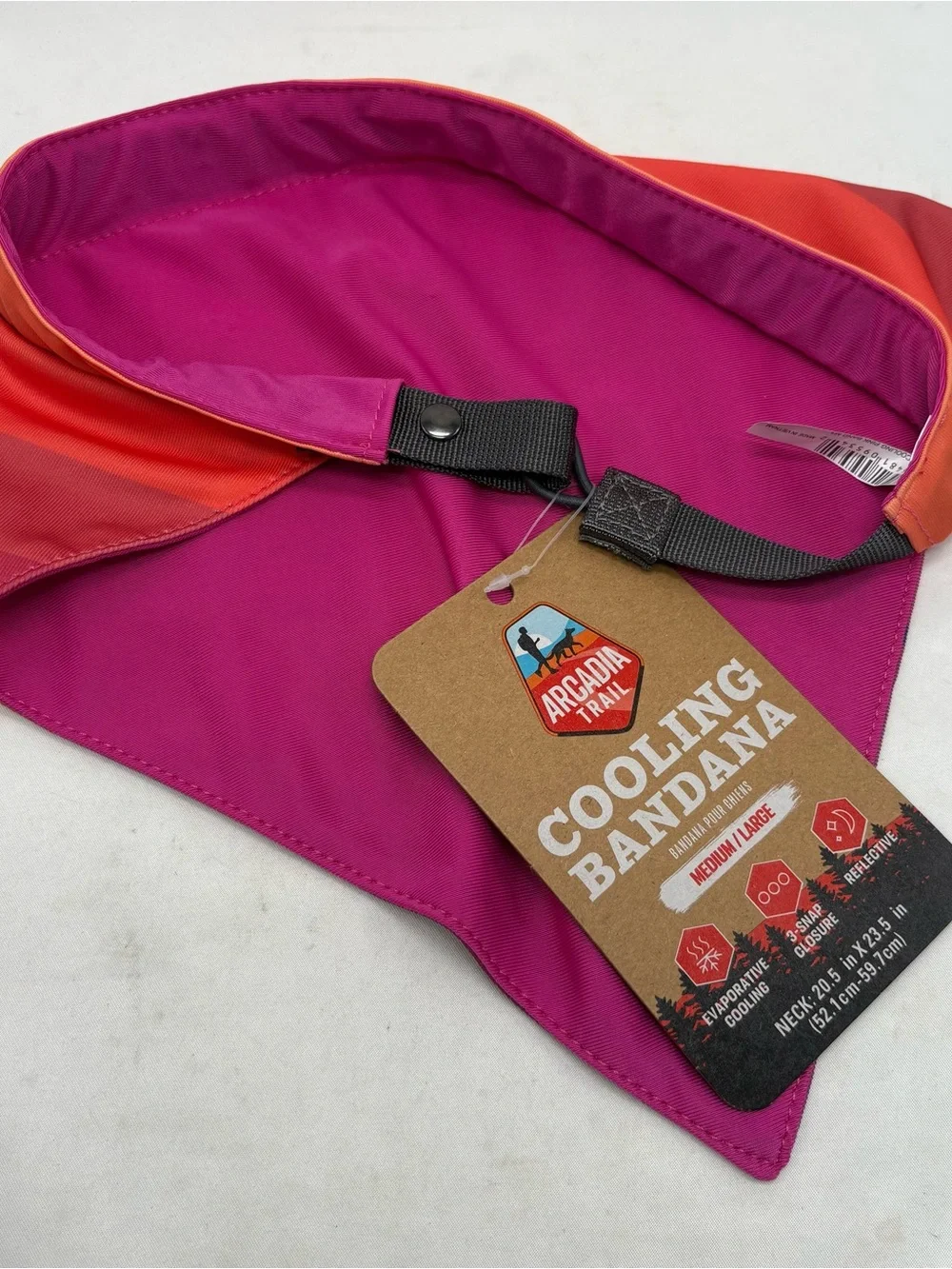 Arcadia Trail Dog Leash Waterproof Purple 4’, Orange Collar L,  Cooling Bandana+